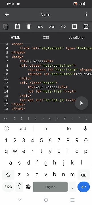 Create a Note-Taking app. #coding #javascript #shorts - YouTube