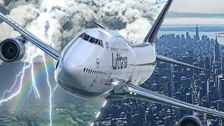 Best Game of 2021?? Flying Giant Plane to New York! Thunderstorm takeoff! Flight Simulator 2021