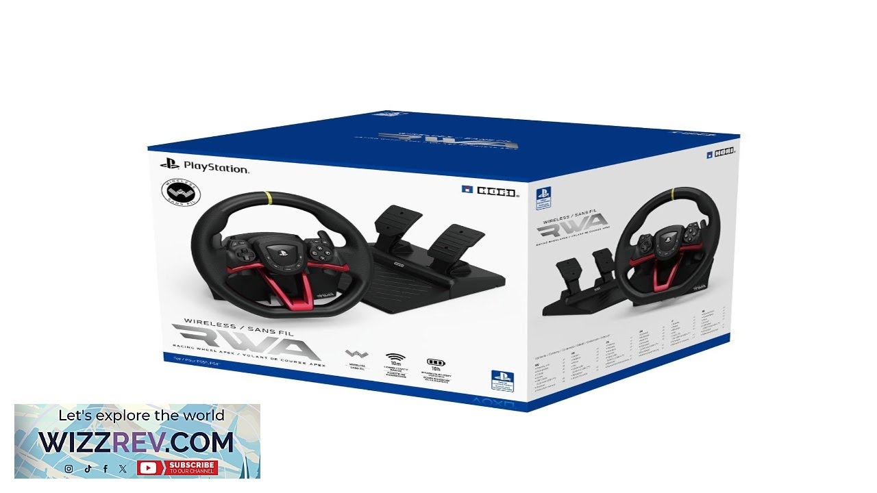 HORI Wireless Racing Wheel Apex for Playstation 5 PlayStation 4 and Windows
