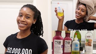 HOT OIL TREATMENT ON LOCS! EASY FIRST TIME TUTORIAL | Sunshine Locd