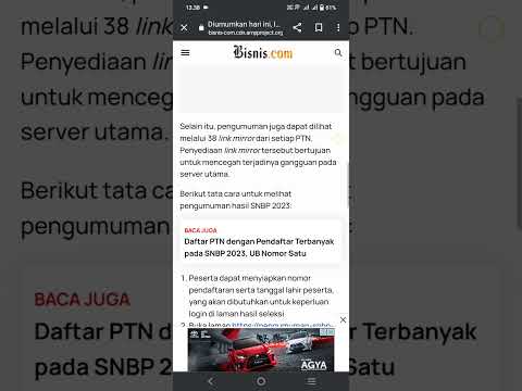 Cara melihat hasil snbp (link dideskripsi)