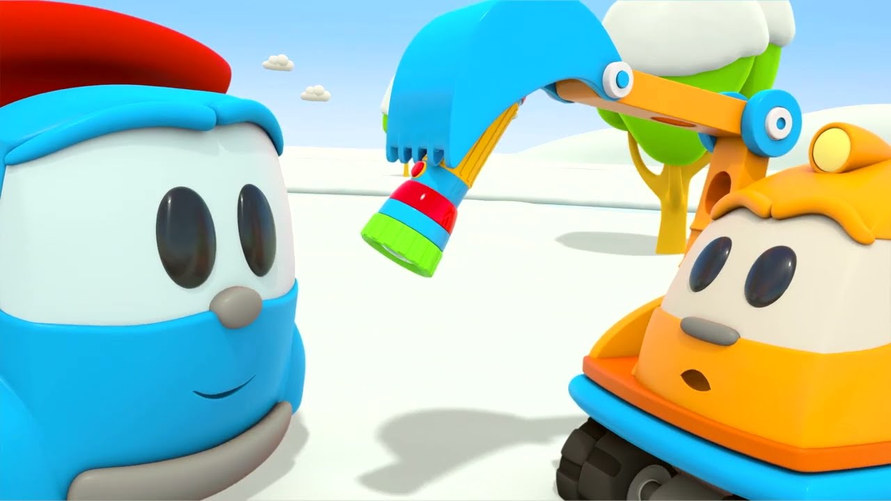Leo the Truck and Friends Help Scoop the Excavator. Car Cartoons for Kids