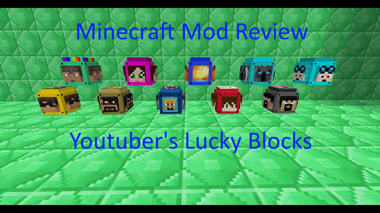Minecraft Mod Review Youtubers Lucky Blocks Youtube