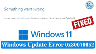 ✅ How to Fix Windows Update Error 0x80070652 in Windows 11