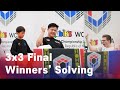 Rubiks wca world championship 2023 3x3 final  podiums solves during 3x3 finals