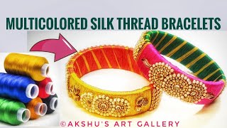 Handmade bangles making at home | Thread bangles making step by step tutorial by @AKSHUSARTGALLERY screenshot 1