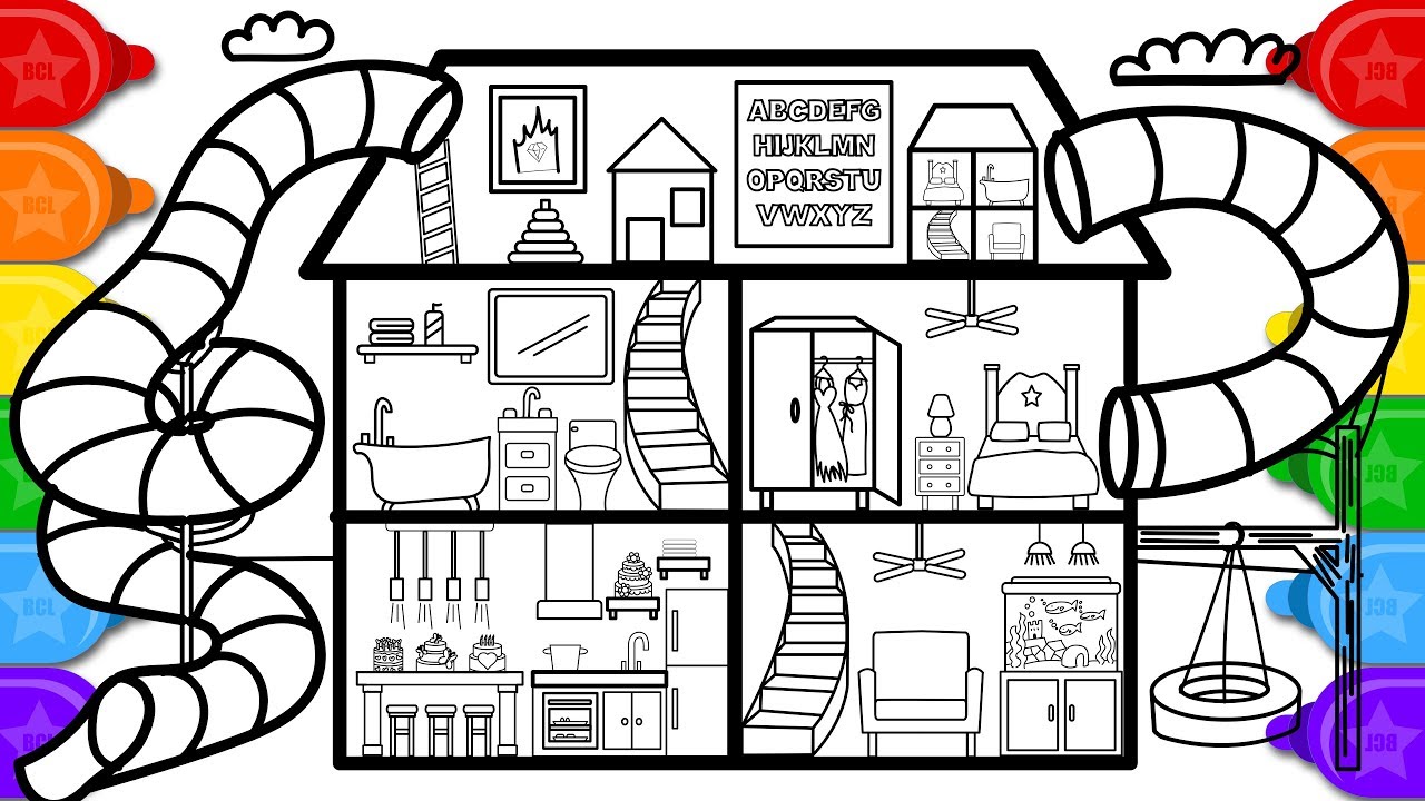 Download 36+ Make Traditional Glitter Houses Coloring Pages PNG PDF