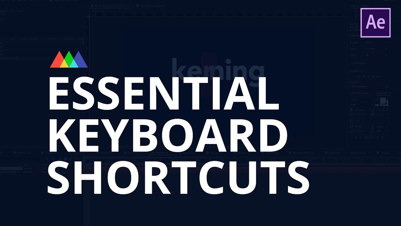 after effects shortcuts