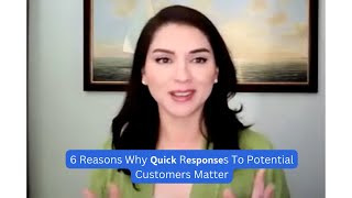 𝗤𝘂𝗶𝗰𝗸 𝗿𝗲𝘀𝗽𝗼𝗻𝘀𝗲 𝘁𝗶𝗺𝗲𝘀 𝘁𝗼 𝗣𝗼𝘁𝗲𝗻𝘁𝗶𝗮𝗹 𝗖𝘂𝘀𝘁𝗼𝗺𝗲𝗿𝘀 𝗮𝗻𝗱 𝗪𝗵𝘆 𝗧𝗵𝗮𝘁 𝗠𝗮𝘁𝘁𝗲𝗿𝘀