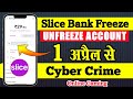 Slice Bank Account Freeze Problem Solve 2026 || Unfreeze Kaise Karen Slice Bank Account