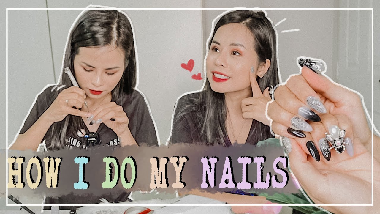 TỰ LÀM MÓNG TẠI NHÀ ♡ How i do my extension nails ♡ Tuta.nguyen