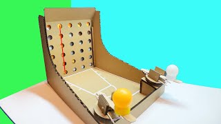 DIY CATAPULT SHOOT PING PONG BALL GAME FROM CARDBOARD screenshot 2