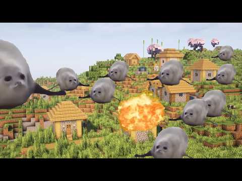 BOUNCING SEALS Go To War In MINECRAFT