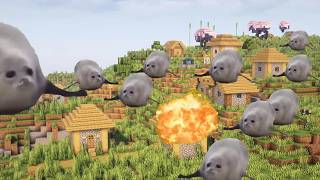 BOUNCING SEALS Go To War In MINECRAFT