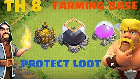 ⚔CLASH OF CLANS⚔ TH8 Farming Base 2017 - Protect your Dark Elixir  and loot | Base Design new