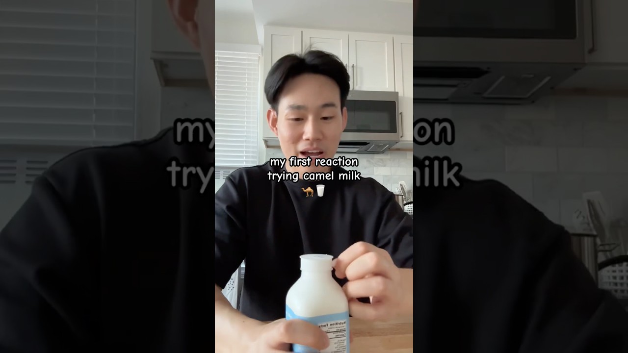 Reaction to first time trying camel milk 🐫🥛 