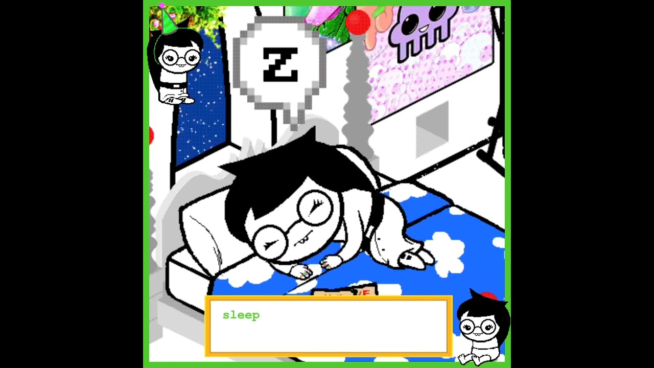 Jade Harley homestuck snoozin