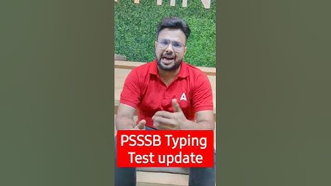 PSSSB Typing Test update #psssb #psssbtypingtest #shorts #punjabadda247 #adda247