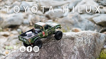 E3S-RC TOYOTA Hilux 4x4 | SCX10 II Raw Builders Kit | Rock Crawler & Trial Trucks