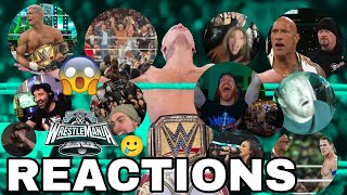 BEST REACTIONS Main Event WRESTLEMANIA 40, CODY RHODES Vs ROMAN REIGNS, Full COMPILATION MASHUP 😭🎬