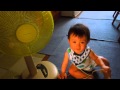 扇風機とコードが大好きなトモ君!2012年9月3日