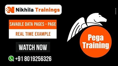 Savable Data Pages part 1 _Page structure_Real Time Example | PEGA Online Classes