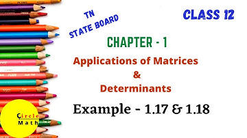 Class12 Maths | Chapter 1 | Example 1.17 and 1.18 | Application of Matrices and Determinants