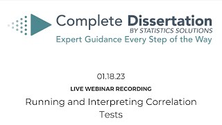 Running and Interpreting Correlation Tests