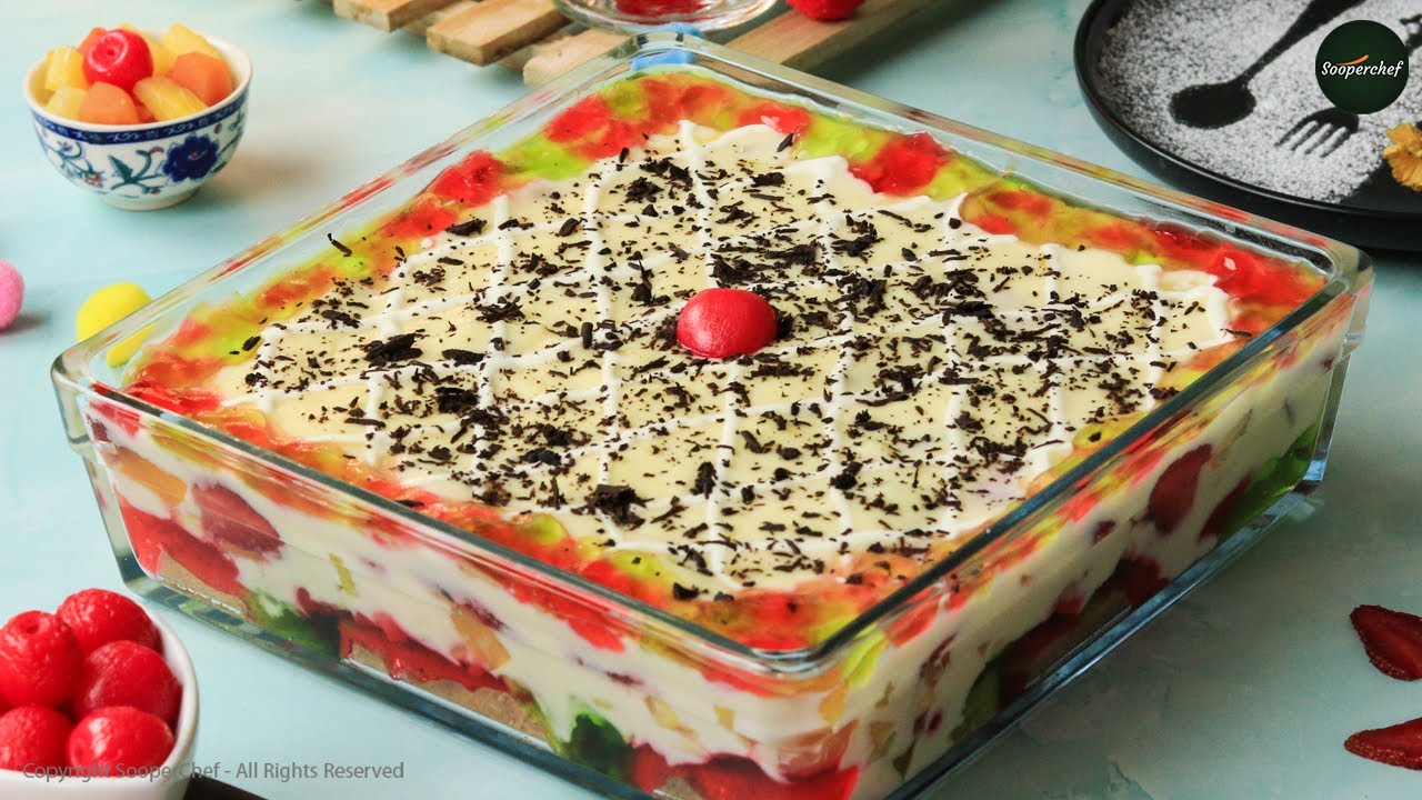 Fruit Custard Trifle | Fruit Trifle Recipe By SooperChef (Ramzan Special Recipes)