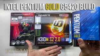 intel PENTIUM GOLD G5420 GIGABYTE H310M S2 2.0 8GB DDR4 Sandisk SSD Sapphire Radeon R7 250 Budget PC