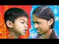 Hot vs Cold Challenge with Wendy and Eric | Kids Work & Play Together