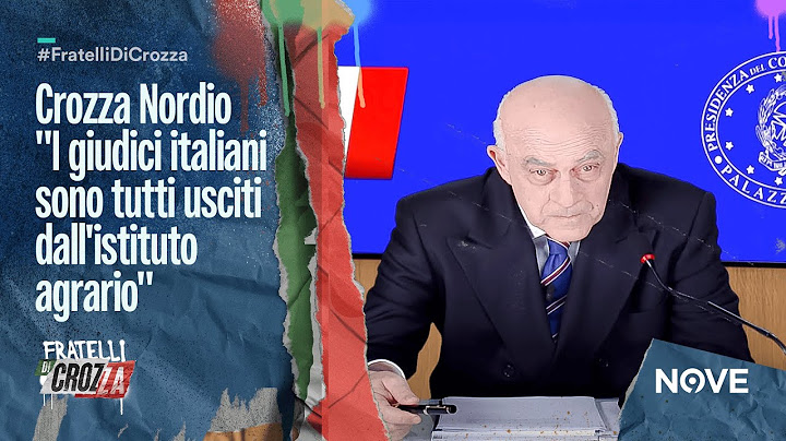 Crozza Nordio "I giudici italiani sono tutti usciti dall'istituto agrario" | Fratelli di Crozza