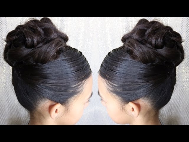 Easy Elegant High Updo / Hairstyle / Prom Bun / Special Ocassion Hair -  YouTube