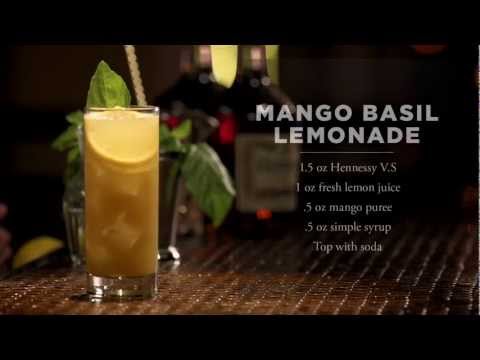 Hennessy Recipes: Mango Basil Lemonade