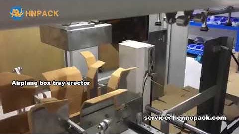 Hennopack tray erector for multiple different size box erector