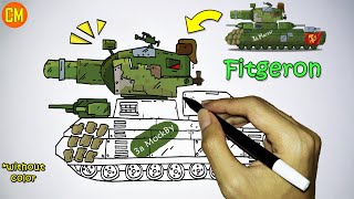 Cara Menggambar TANK FITGERON (Gerand) - Kartun tentang Tank