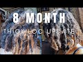 8 MONTH STARTER LOC UPDATE | THICK LOCS JOURNEY | Close Up