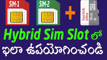 HOW TO USE DUAL SIM AND SD CARD SIMULTANEOUSLY IN TELUGU DUAL SIM AND SDCARD  DUAL SIM + SDCARD