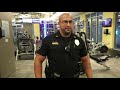 Cop has to write tickets in the gym