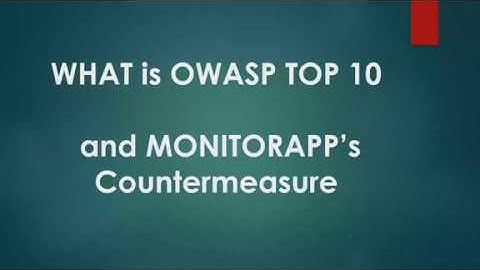 [WEBINAR] What is OWASP Open Web Application Security Project and how MONITORAPP protects them