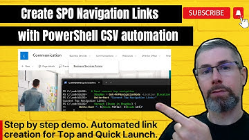 Create SharePoint SPO Navigation links with PowerShell and CSV for Top Navigation and Quick Launch