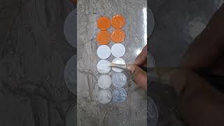 #Trending Tricolour Coins Art Indian Flag Painting ideas🇮🇳🇮🇳😱😱🥰#Jay Hind#youtube shorts#viral video#