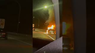 Car fire under Delaware bridge🔥