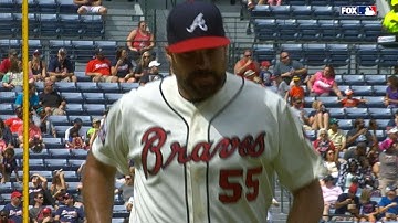 WSH@ATL: Collmenter strikes out eight in Braves debut