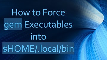 How to Force gem Executables into $HOME/.local/bin