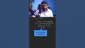 Java interview shorts 20 - What is re throwing an exception in Java ?