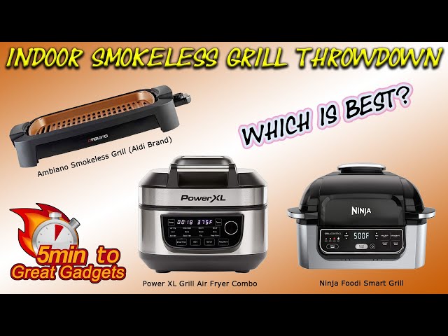 Indoor Smokeless Grill Throwdown - Ambiano Smokeless Grill, Power XL Combo  Grill, Ninja Foodi Grill 