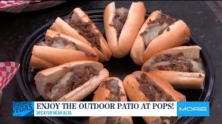 Enjoy the outdoor patio at POP'S