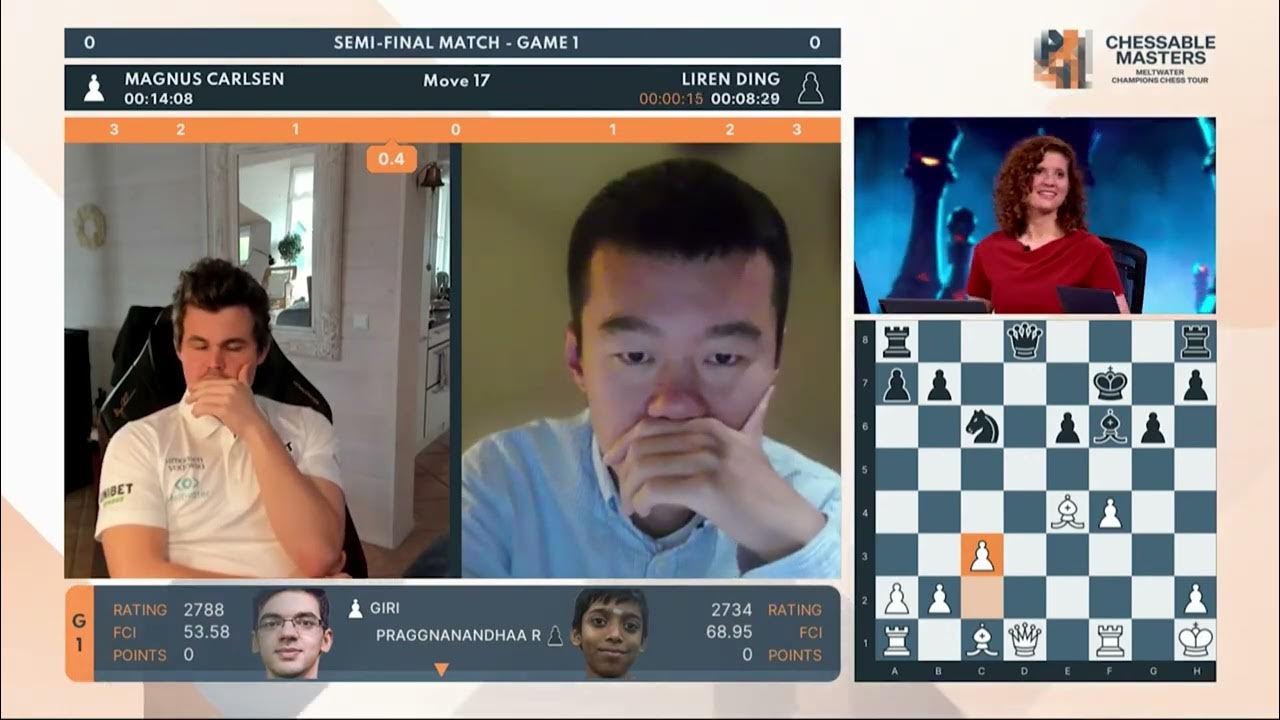 Carlsen and Ding head the field at the Chessable Masters