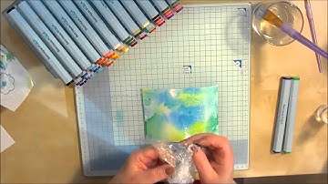 Spectrum Noir Aqua Markers - clingfilm technique
